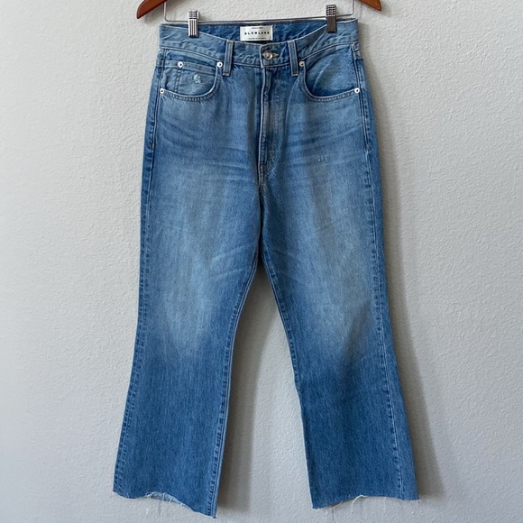 SLVRLAKE Frankie High Rise Crop Flare Jeans in Better Days - Picture 3 of 7